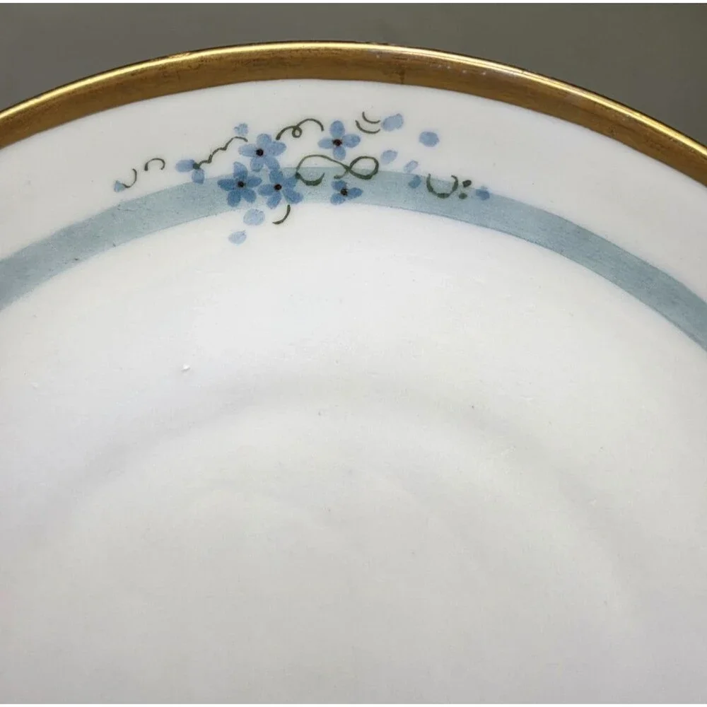 Set Of 4 Antique KPM Salad Plates Hand Painted 8